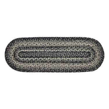 Sawyer Mill Black White Jute Oval Runner 8x24 - The Fox Decor